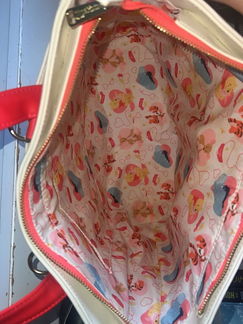 Loungefly Cream and Red Winnie the Pooh Character Tote - Picture 3 of 4
